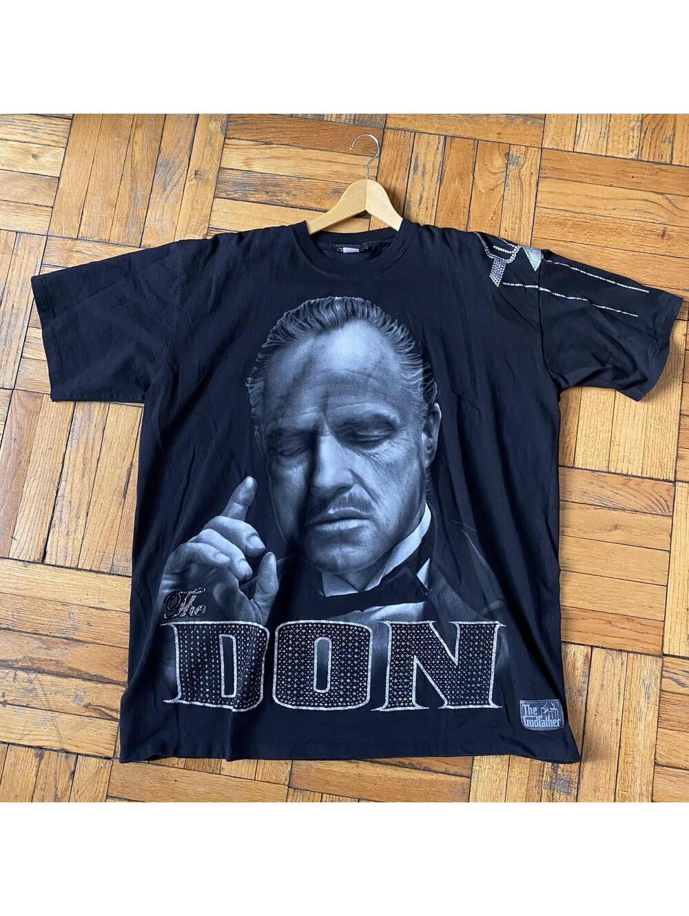 Vintage The Don T Shirt Godfather Black Graphic Y2K Size XL